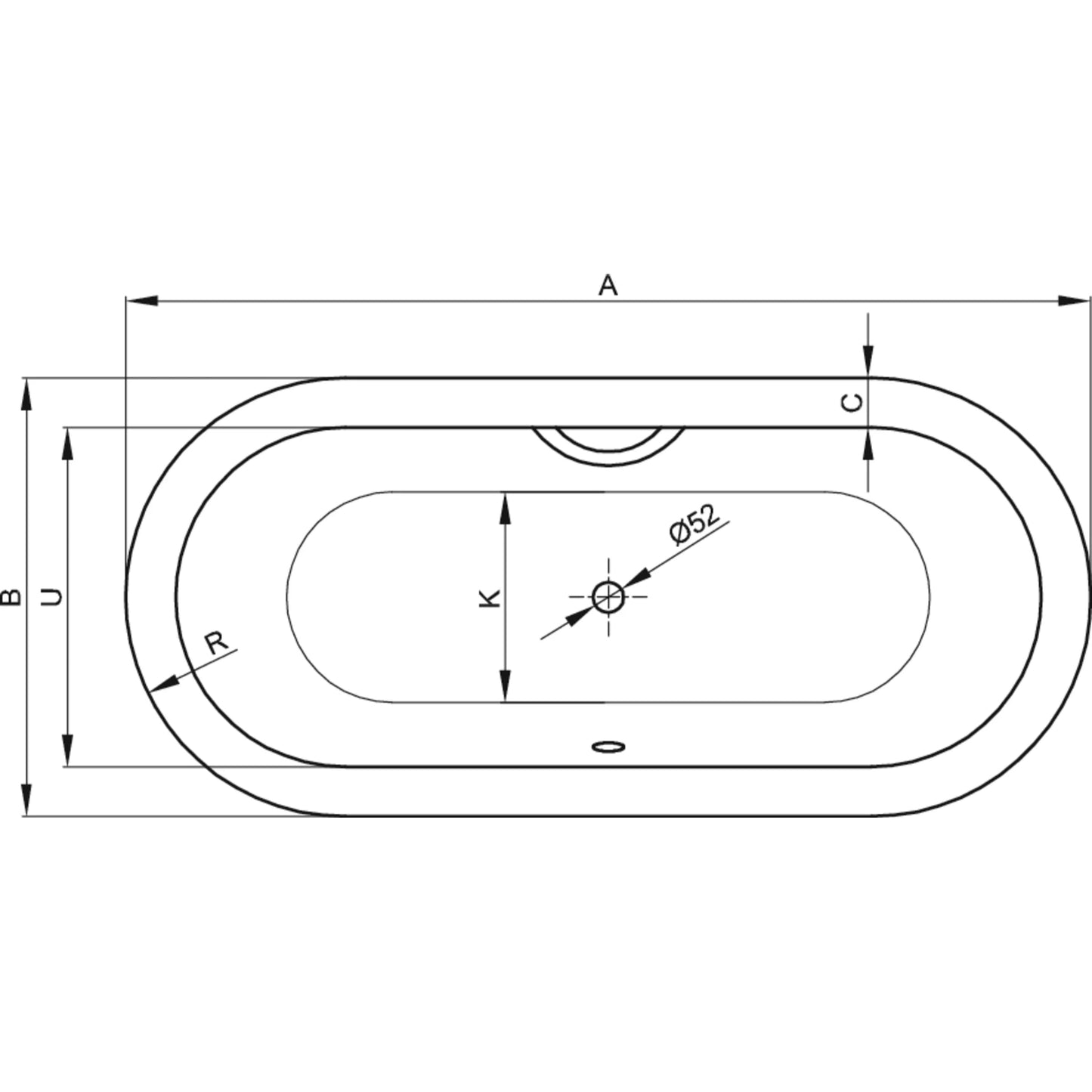 Bette Starlet Oval Bath