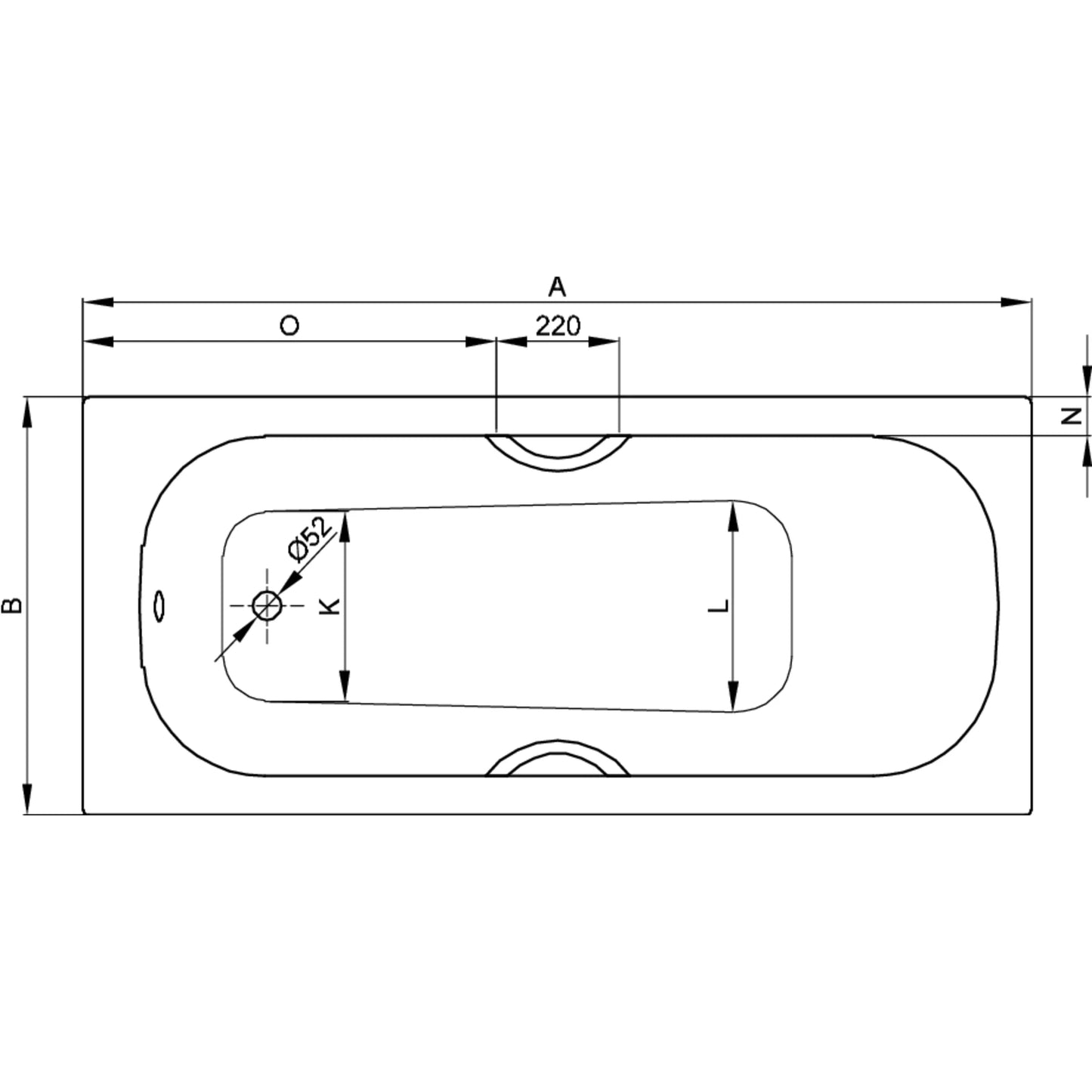 Bette Form Bath Drawing Image