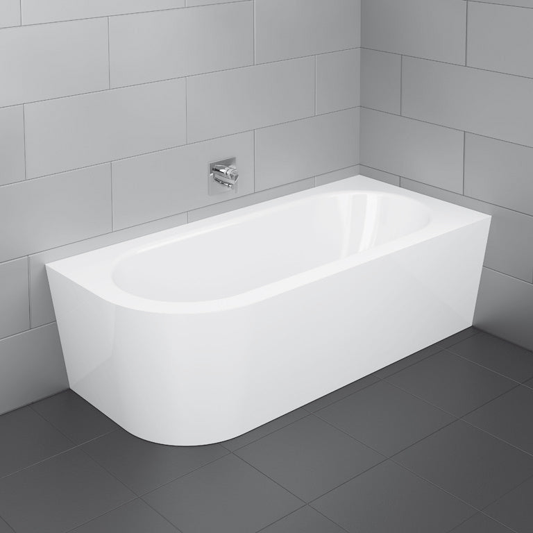 Bette Starlet V Silhouette 1650 X 750mm Double Ended Steel Bath No Tap Holes With 1 Rounded Corner