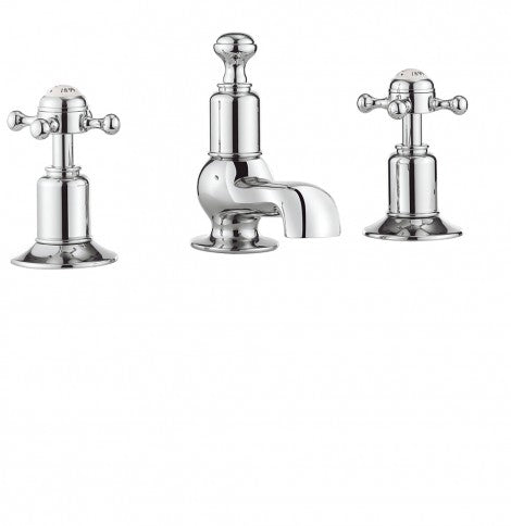 Crosswater Belgravia Crosshead 3 Tap Hole Basin Mixer