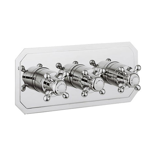 Crosswater Belgravia 2 Outlet 3 Handle Concealed Thermostatic Shower Valve Landscape