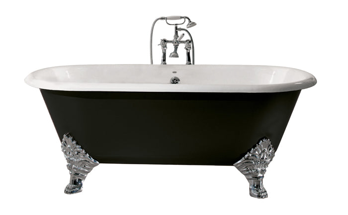 Heritage Grand Buckingham 1780 x 800mm Cast Iron Roll Top Bath - 2 Tap Hole
