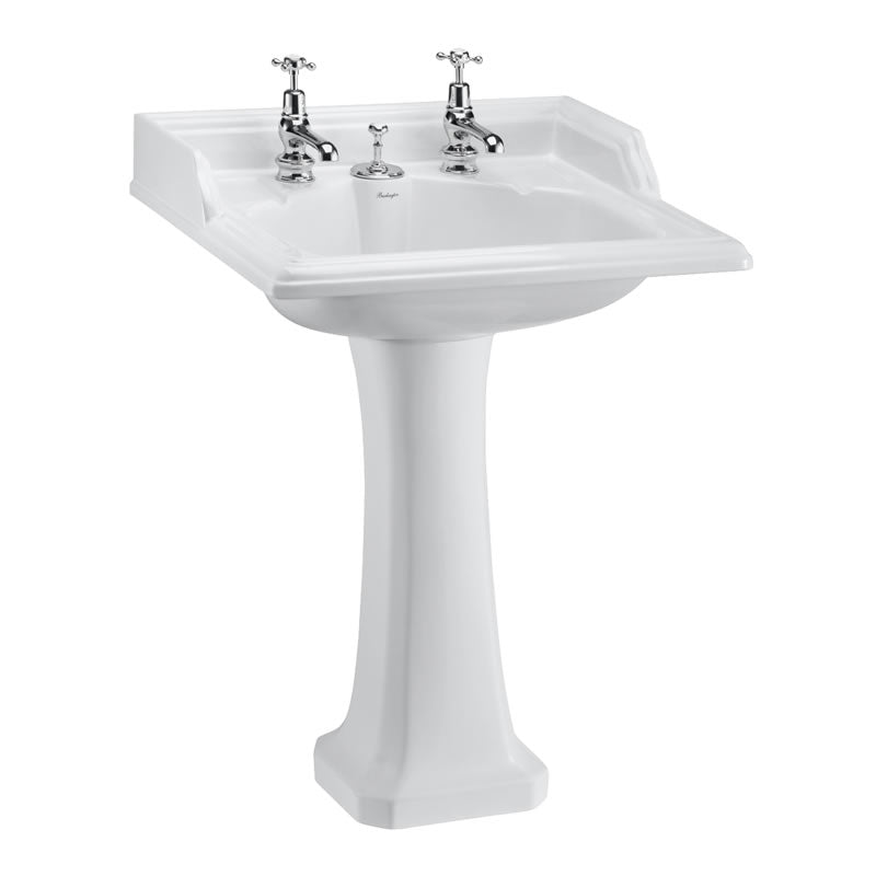 Burlington Classic Pedestal for Bathroom in White