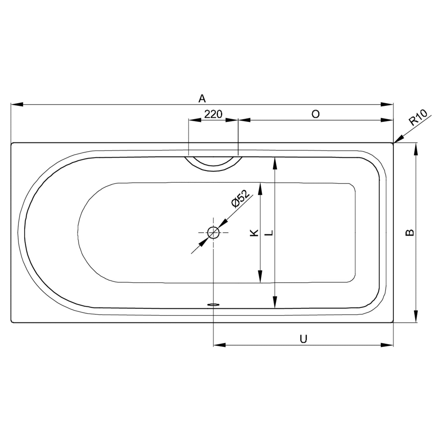Bette Ocean Rectangular Steel Bath | Bath & Shower Design | Multiple Sizes | Includes Legs