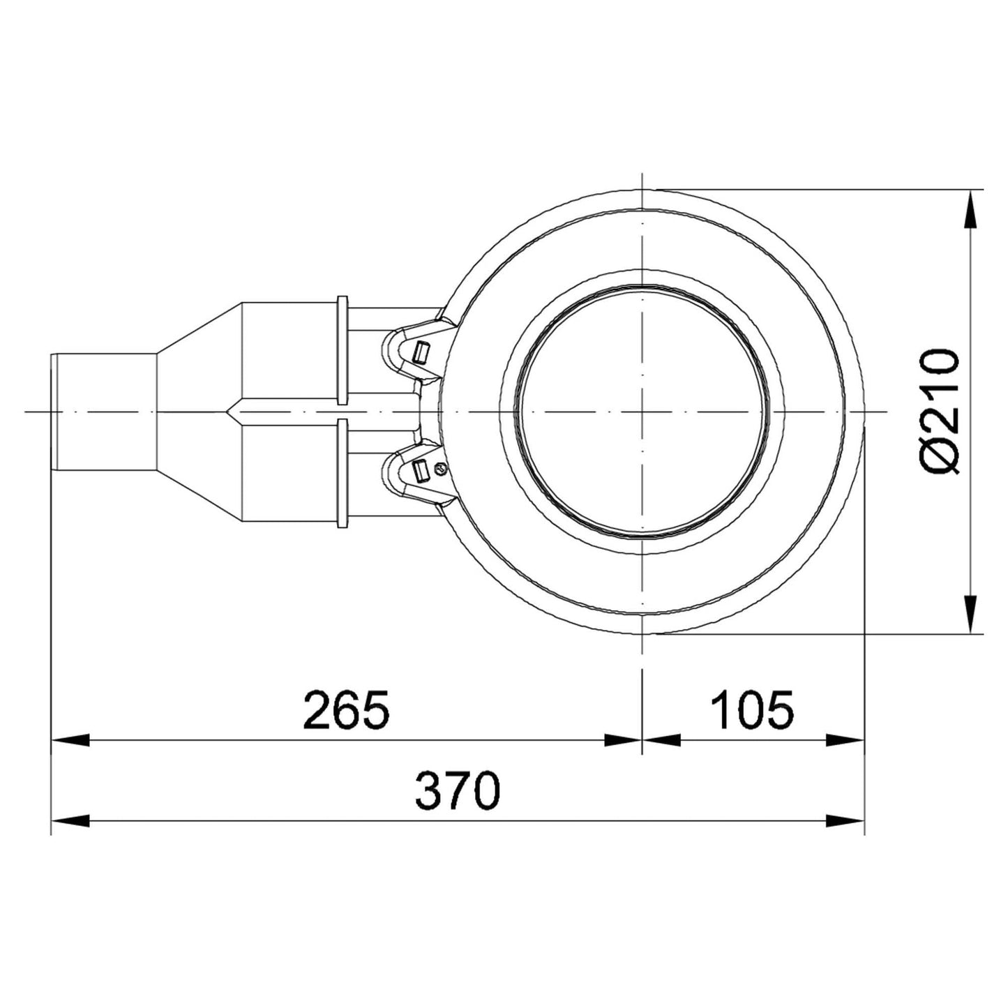 Bette Floor Shower Waste Drawing Image