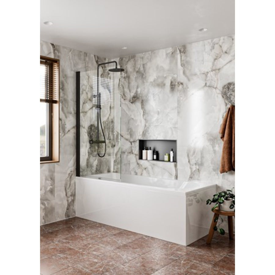 Crosswater Clear 6 Hinged Single Panel Bath Screen