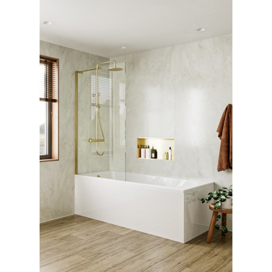 Crosswater Clear 6 Fixed Bath Screen 900mm