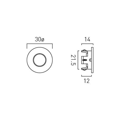 Vado Ceramic Basin Overflow Cover