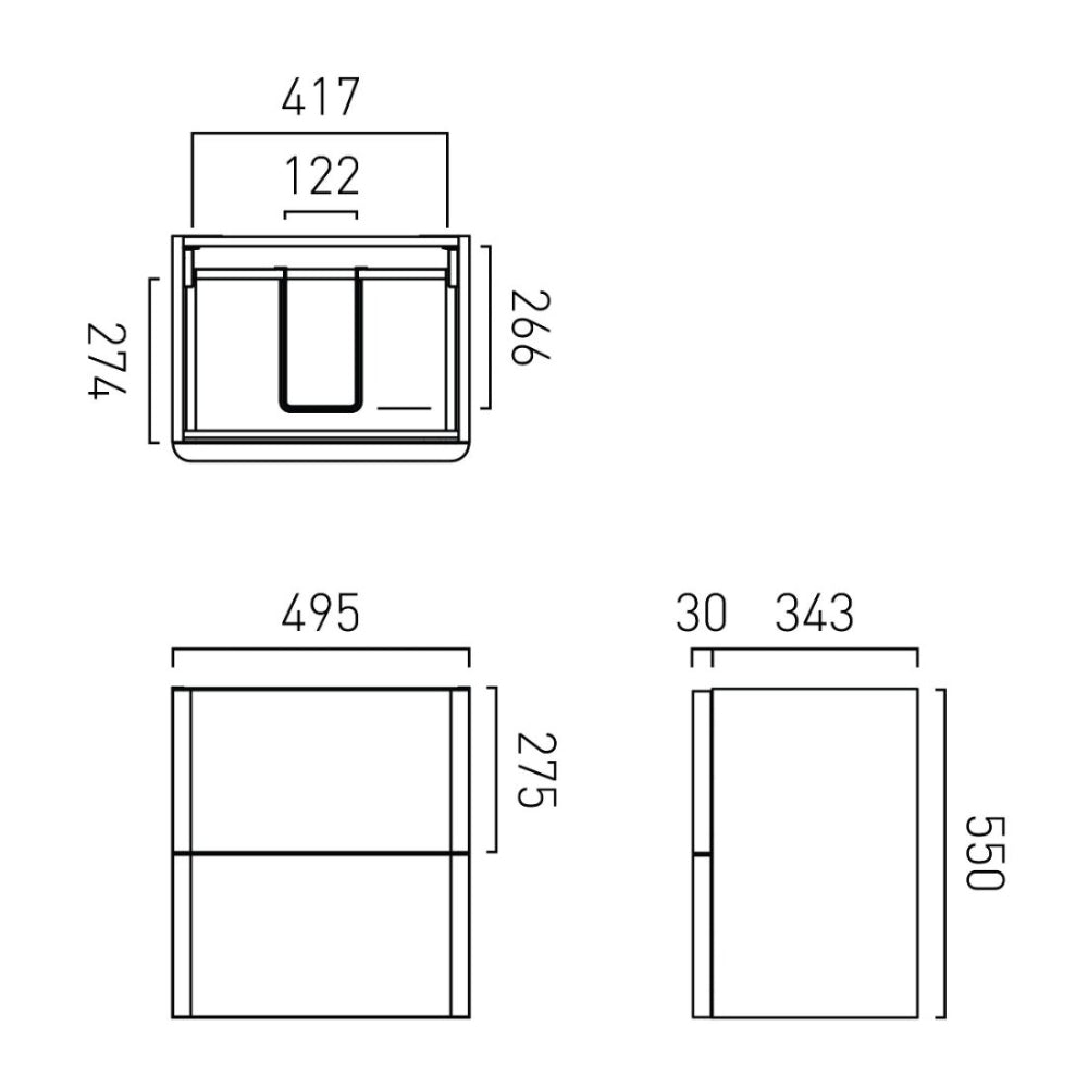 Vado Cameo 500mm Wall Hung Vanity Unit