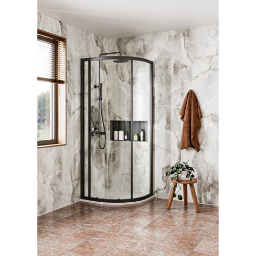 Crosswater Clear 6 Black Quadrant 900mm Shower Enclosure