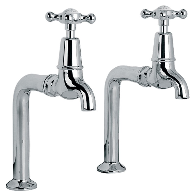 Lefroy Brooks Connaught Handle Kitchen Bib Taps & Pillars (choose pair)