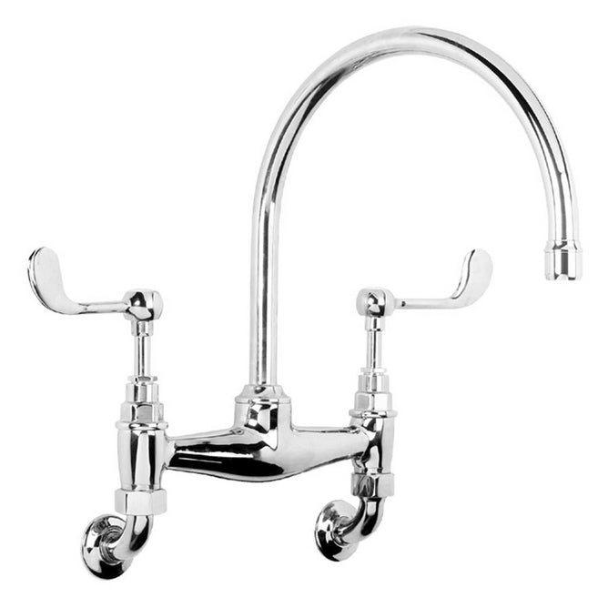 Lefroy Brooks Connaught Lever Wall Mounted Bridge Kitchen Sink Mixer CL1518 (choose finish)