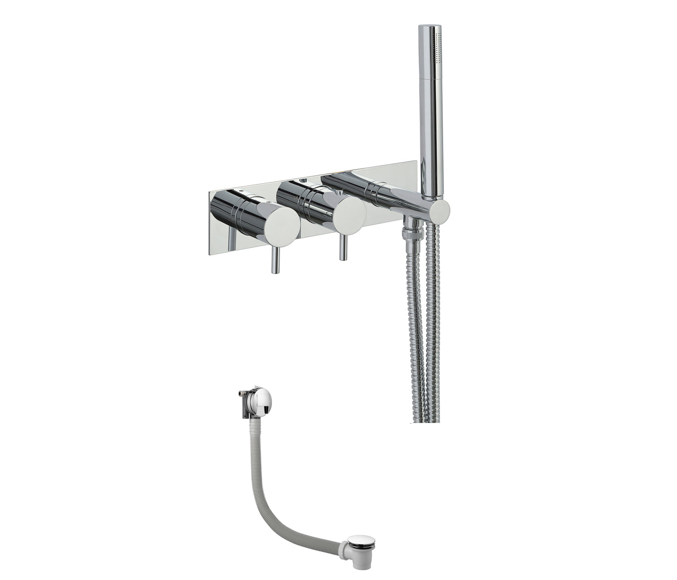 Just Taps Florentine Round Valve, Handset & Bath Filler