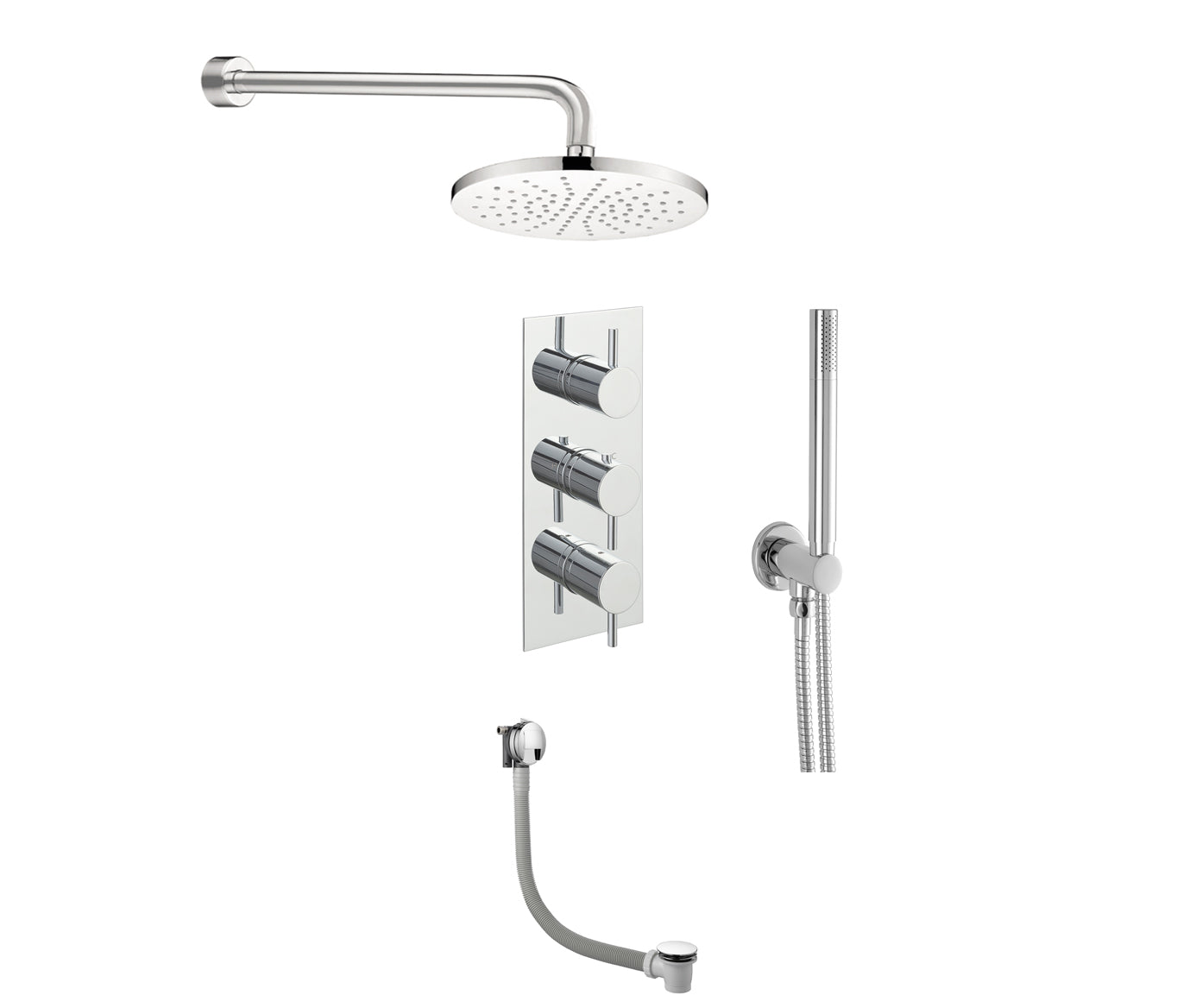 Just Taps Florentine Shower Valve, Head, Handset & Bath Filler
