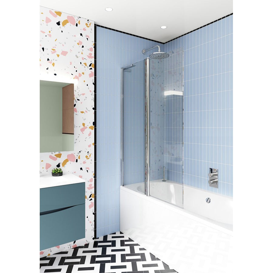 Crosswater Design 8 Rectangular Silver Double Panel