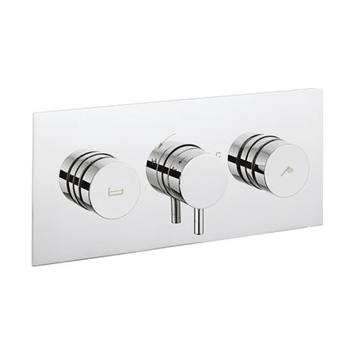 Crosswater Dial Kai Lever Trim Thermostatic Bath Valve with 2 Way Diverter