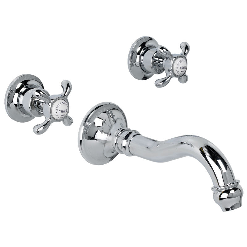 Lefroy Brooks La Chapelle 3 Hole Wall Mounted Bath Mixer (choose finish)