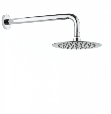 Crosswater Central Round Polished Steel 200mm Diameter Showerhead