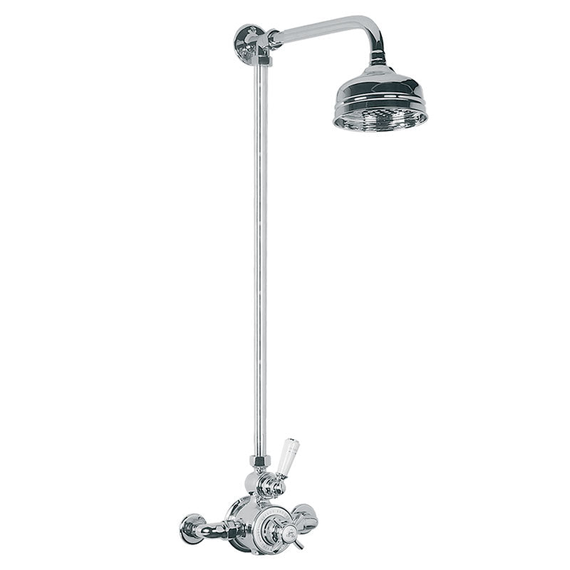 Godolphin Exposed Thermo Shower Valve With Riser & 125mm Rose Chrome