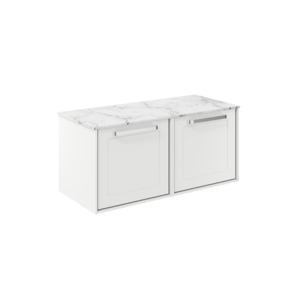 Crosswater Infinity 1000 Framed Unit with Carrara Marble Worktop