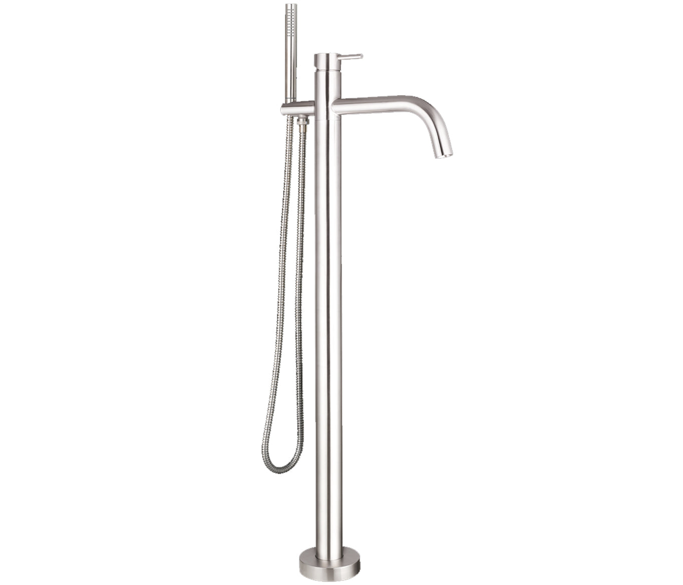 Just Taps Inox Stainless Steel Single Lever Floor Standing Bath Shower Mixer