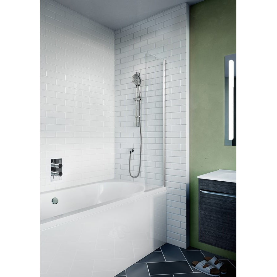 Kai 6 Single Hinged 350mm Bath Guard