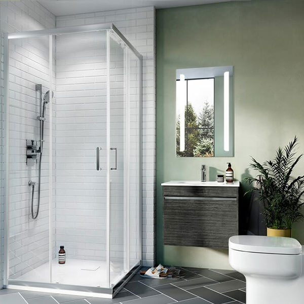 Kai 6 Corner Entry Enclosure 800mm x 1900mm, Clear Glass