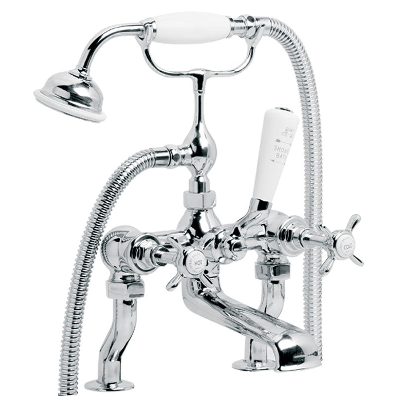 Lefroy Brooks Classic Bath Shower Mixer w/ Hose & Handset