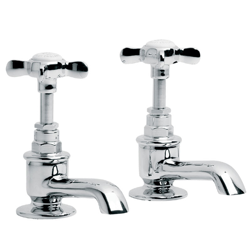 Lefroy Brooks Classic Basin Pillar Taps - (choose finish)