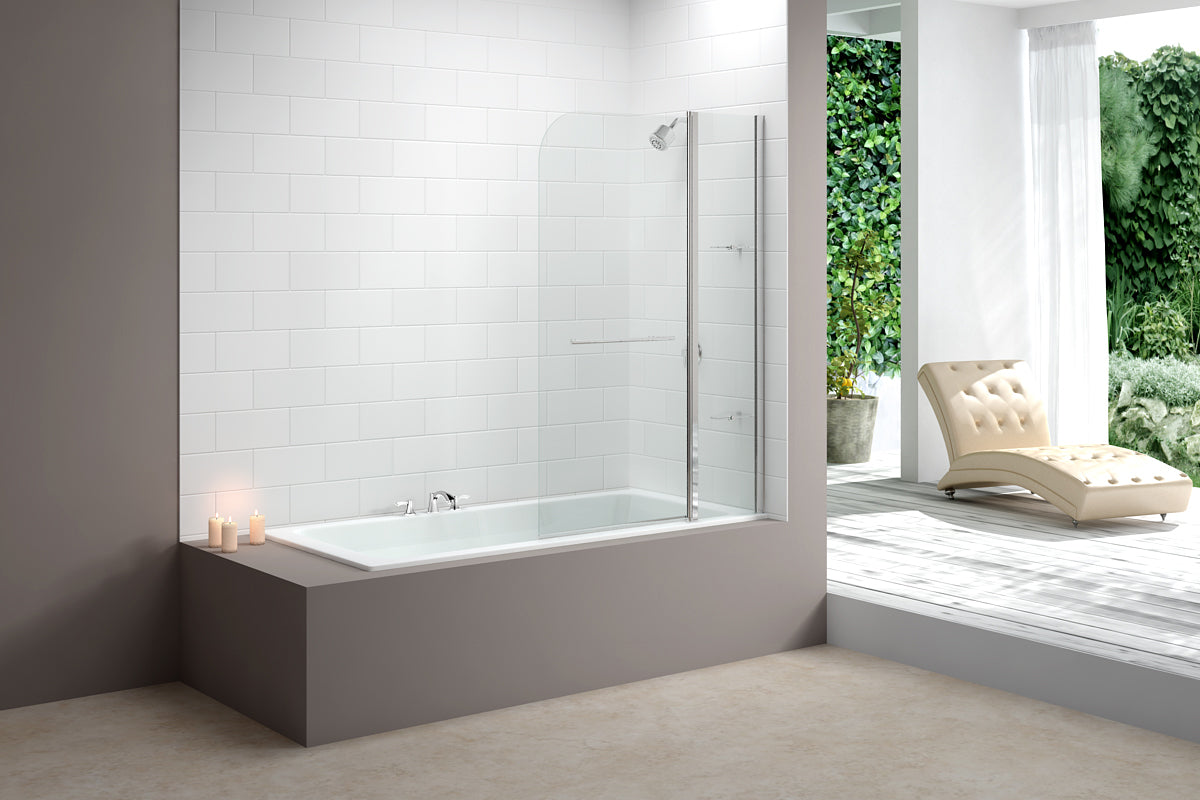 Merlyn 2 Panel Curved Bath Shower Screen