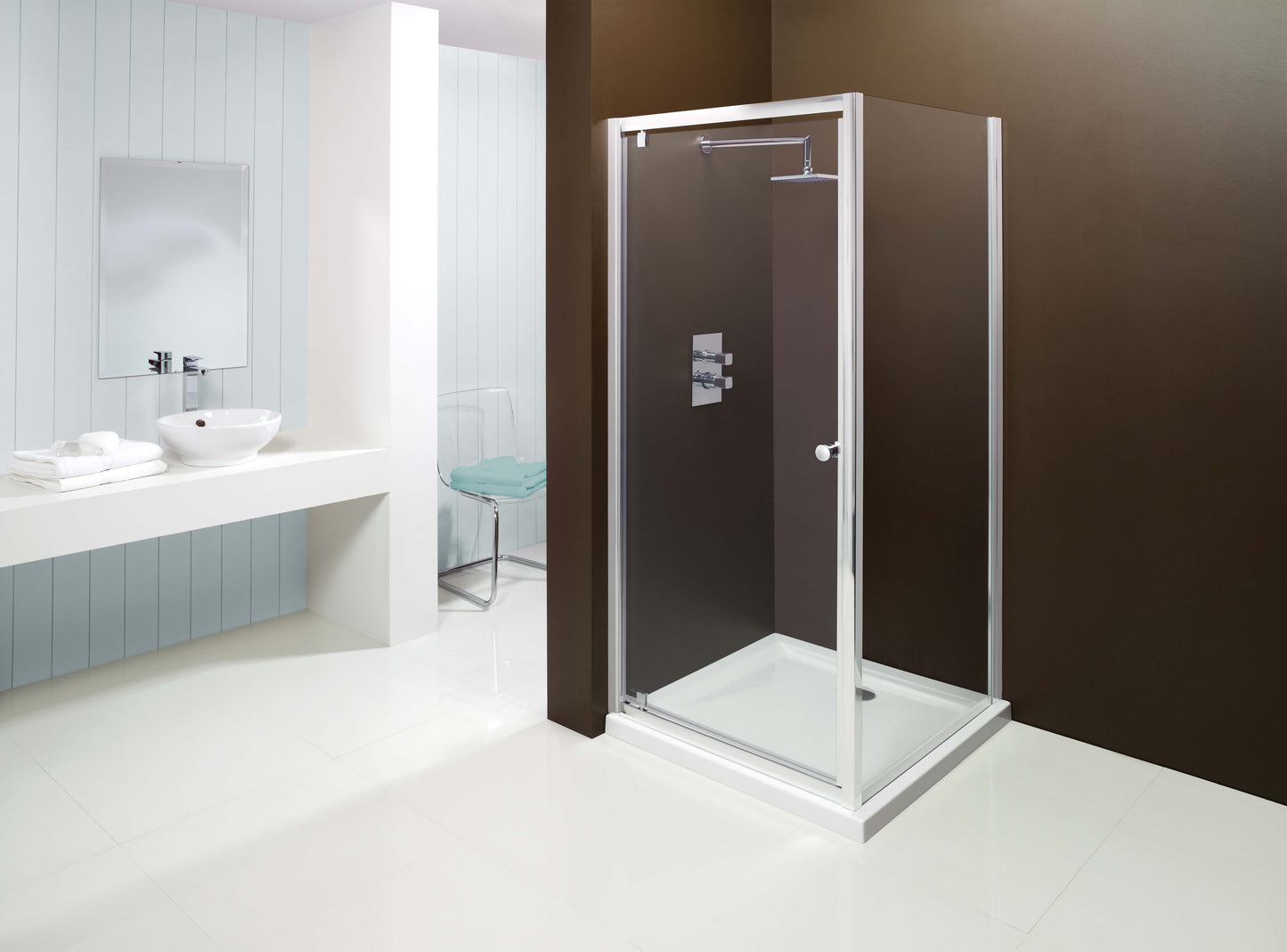 Merlyn Mbox 800mm 1850mm Aluminium Pivot Shower Door