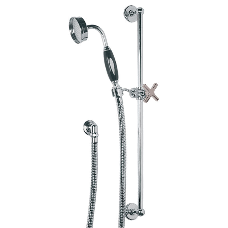 Lefroy Brooks Mackintosh Slide Rail, Hose, Handset & Wall Outlet - Chrome -2 WEEK LEAD-TIME