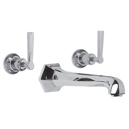 Lefroy Brooks Mackintosh Lever Wall Mounted 3 Hole Bath Mixer Set (choose finish)