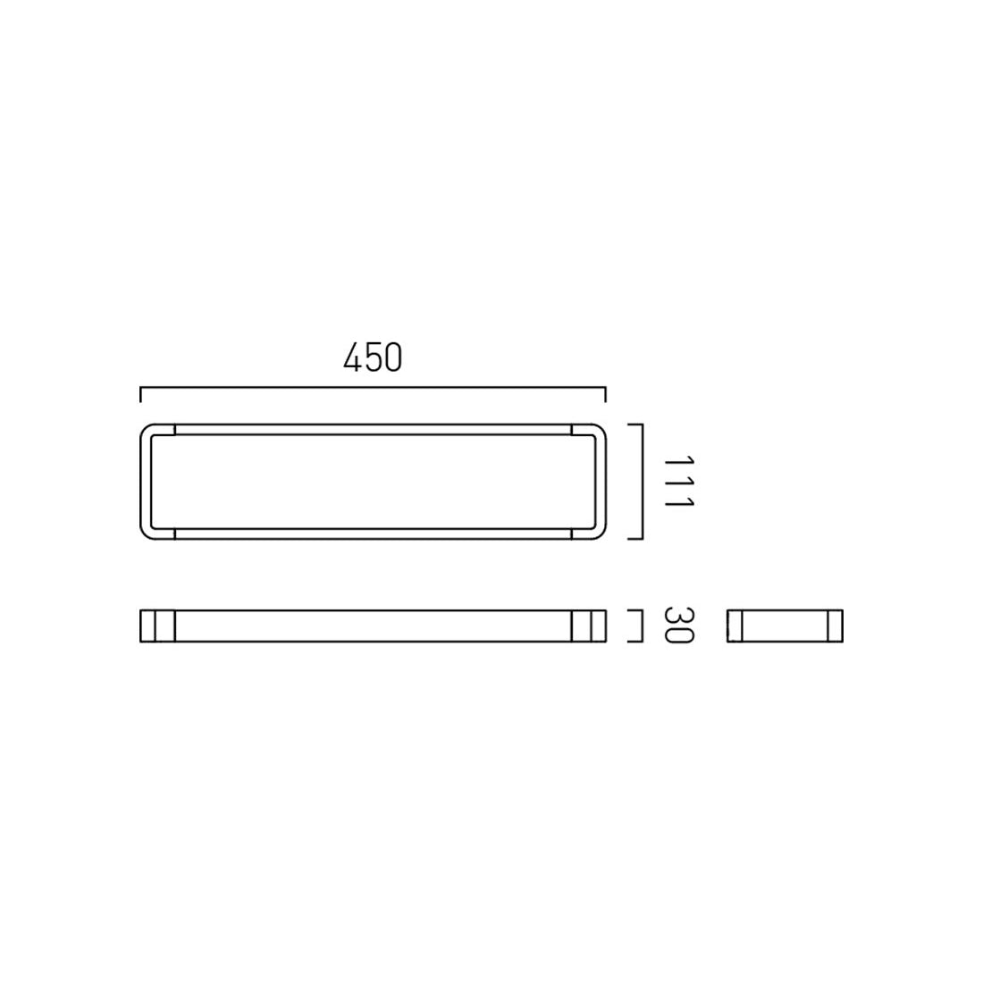 Vado 450mm Towel Bar or Shelf Frame