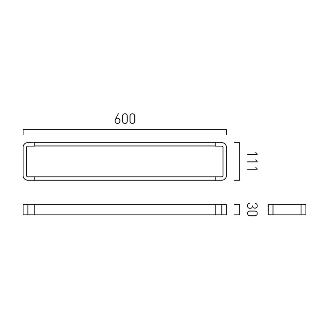 Vado 600mm Towel Bar or Shelf Frame