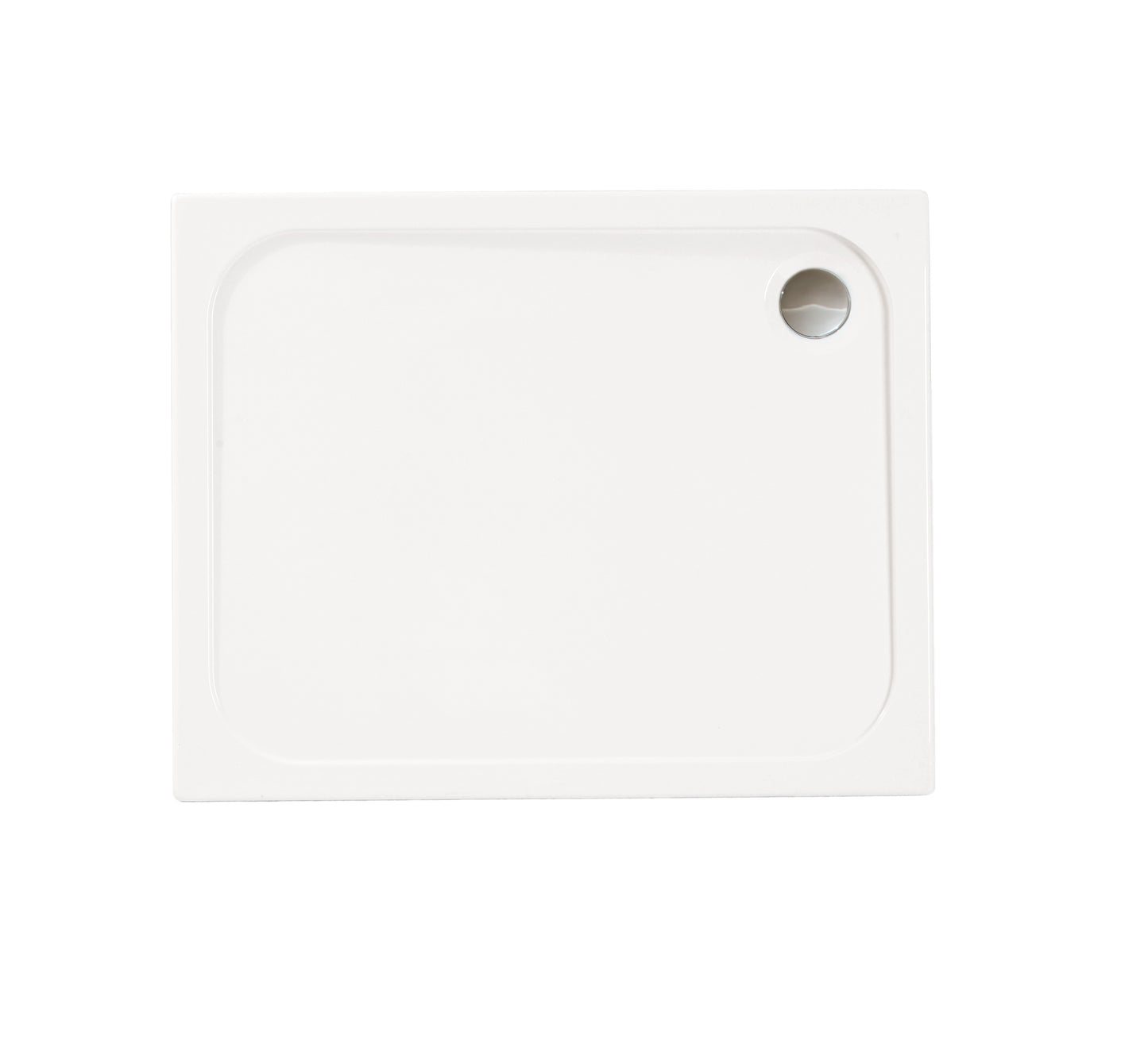 Merlyn MStone 900 x 760mm Rectangular Shower Tray Including Chrome Fast Flow Waste