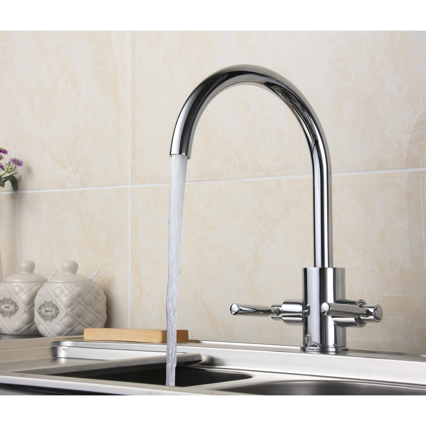 Just Taps Plus Newbury Sink Mixer, Swivel Spout