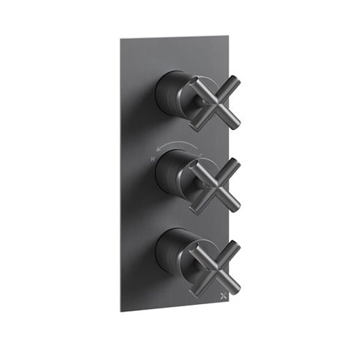 Crosswater MPRO Crosshead 2 Outlet 3 Handle Shower Valve