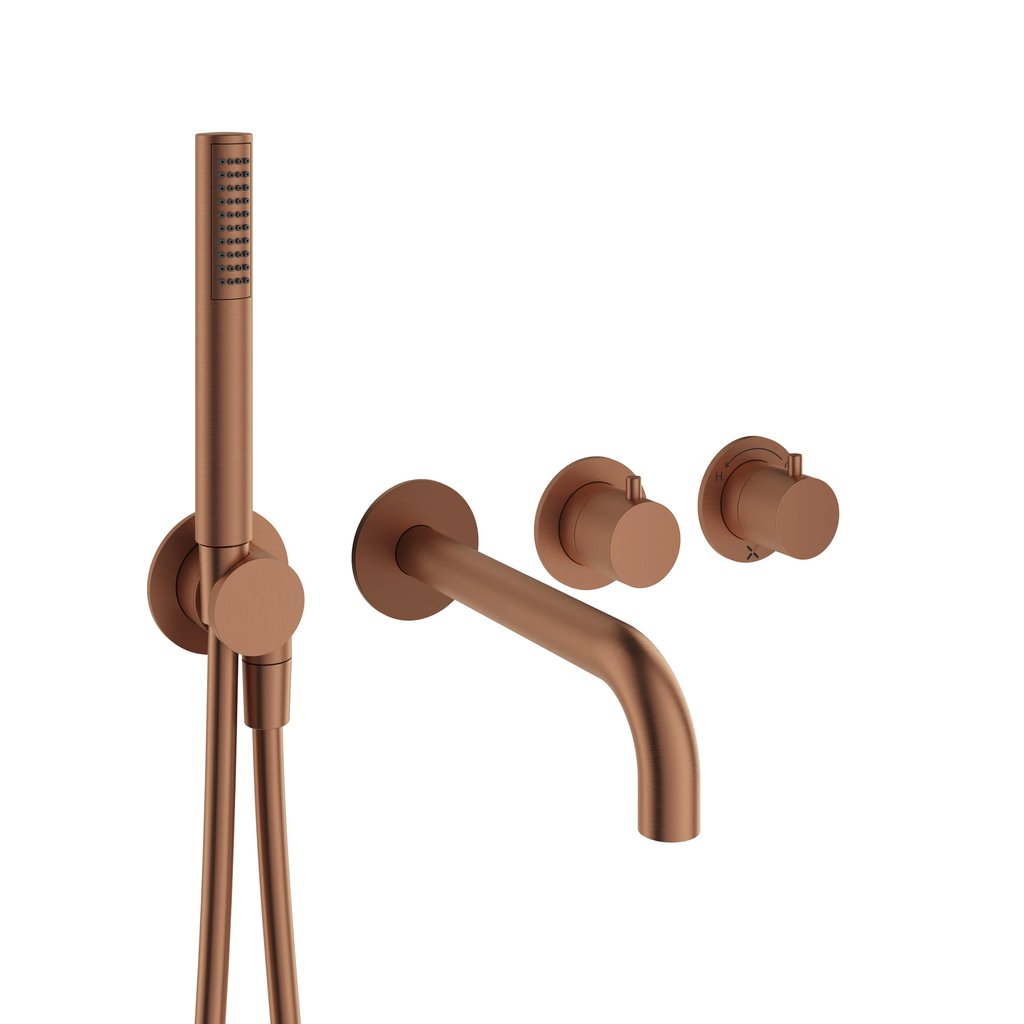 Crosswater Module MPRO 2 Control Trimset with Bath Spout & Handshower - Brushed Bronze