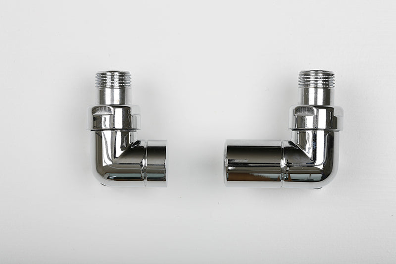 JIS Profile Angled Radiator Valves (polished pair)