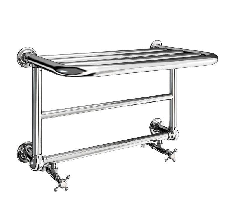 Burlington Strand 640 x 400mm Heated Towel Airer - Chrome