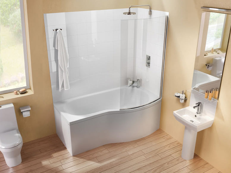 ClearGreen EcoRound 1500 x 800mm Right Handed Acrylic Shower