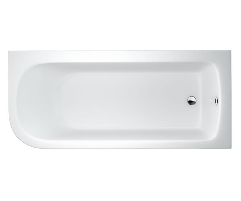 ClearGreen Virde Offset Bath 1700 x 750mm Right hand - White