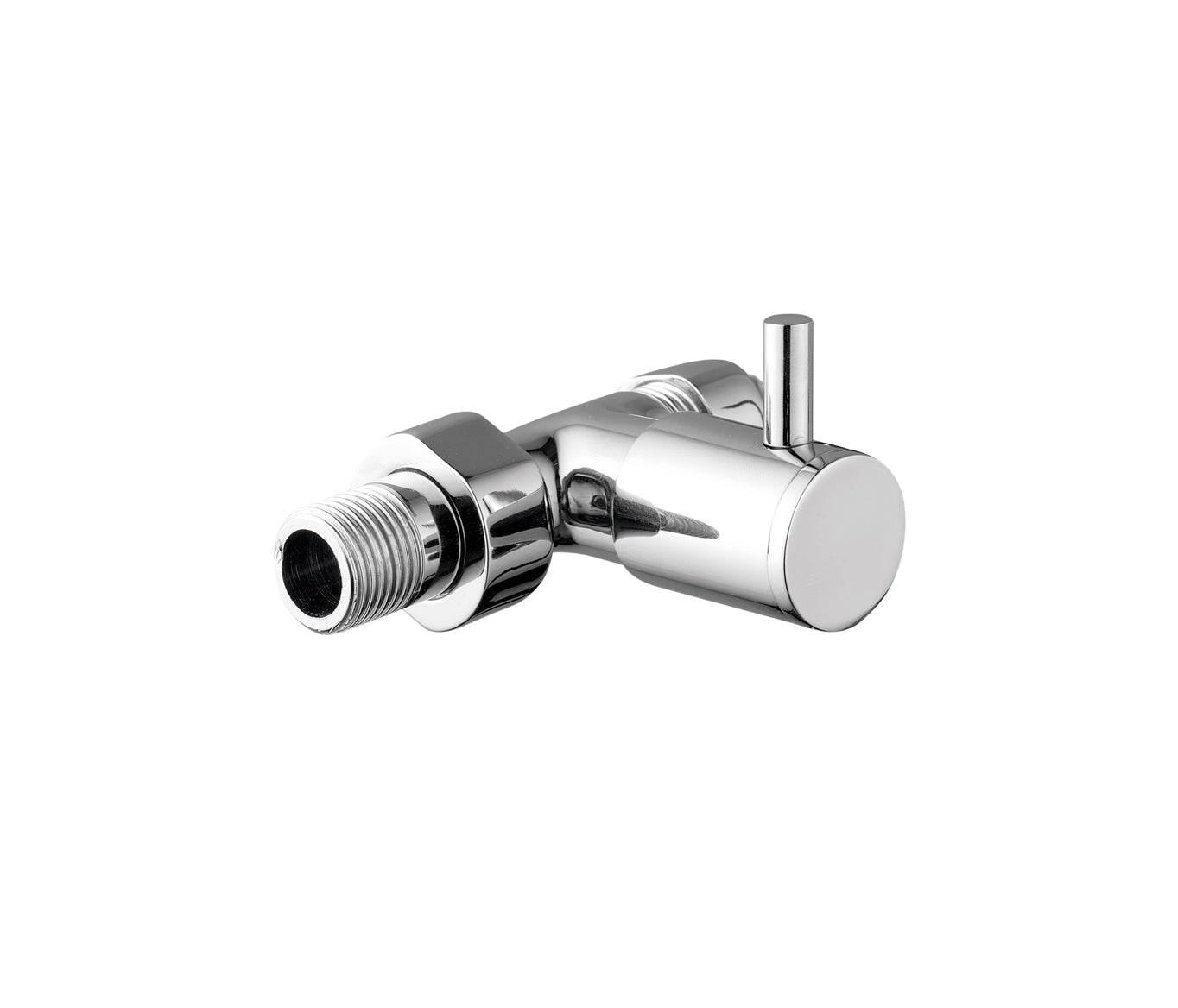 Just Taps Lever Chrome Straight Radiator Valves (Pair)