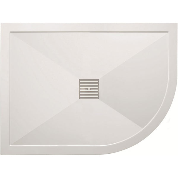 Crosswater Offset Quadrant 25mm Stone Resin Shower Tray & Waste