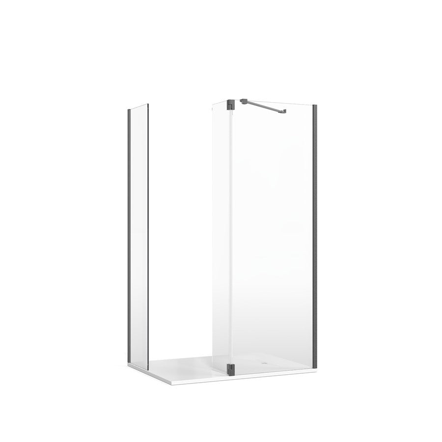 Crosswater Gallery 8 Corner with Hinged Deflector (Angled Bracing Bar)
