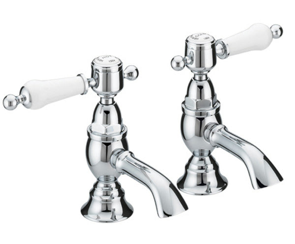 Heritage Glastonbury Basin Taps Chrome (pair)