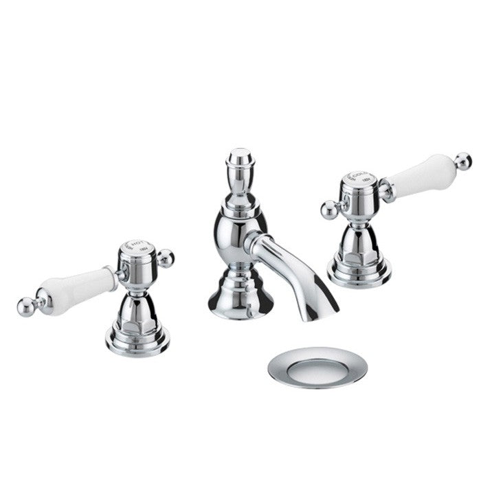 Heritage Glastonbury 3 Tap Hole Mixer w/ Pop Up Basin Waste