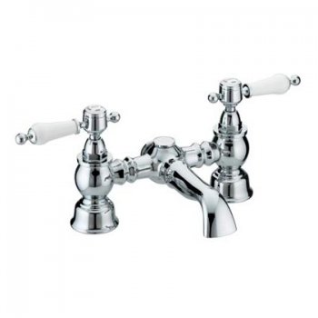Heritage Glastonbury Deck Mounted Bath Filler Chrome