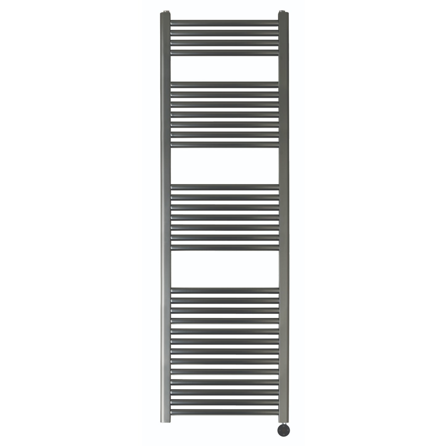 Just Taps Plus Vos Electric Tower Radiator with Thermostat Heating Element - Brushed Black